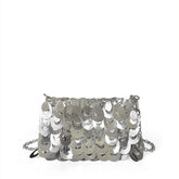 Sac messager populaire à mi-longueur avec chaîne à paillettes et découpes creuses